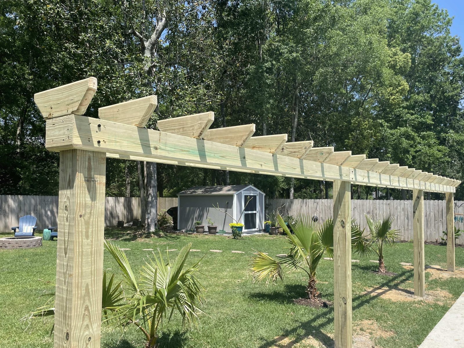 Custom pergola and windsail installation in Biloxi Mississippi