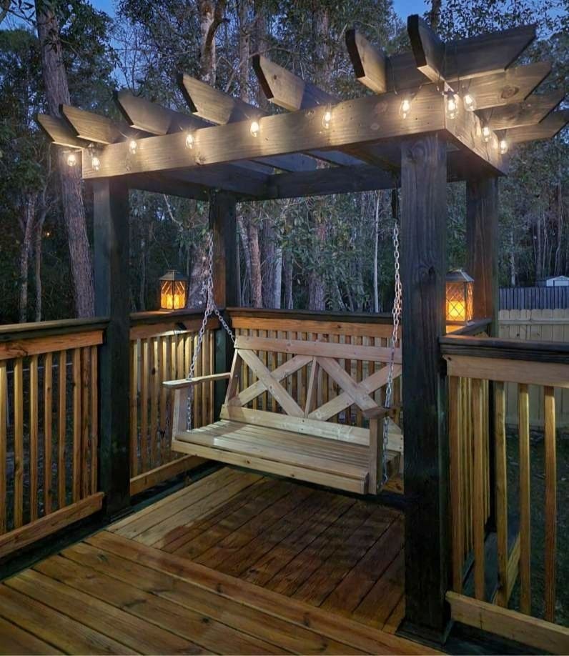 Custom pergola and deck lighting project