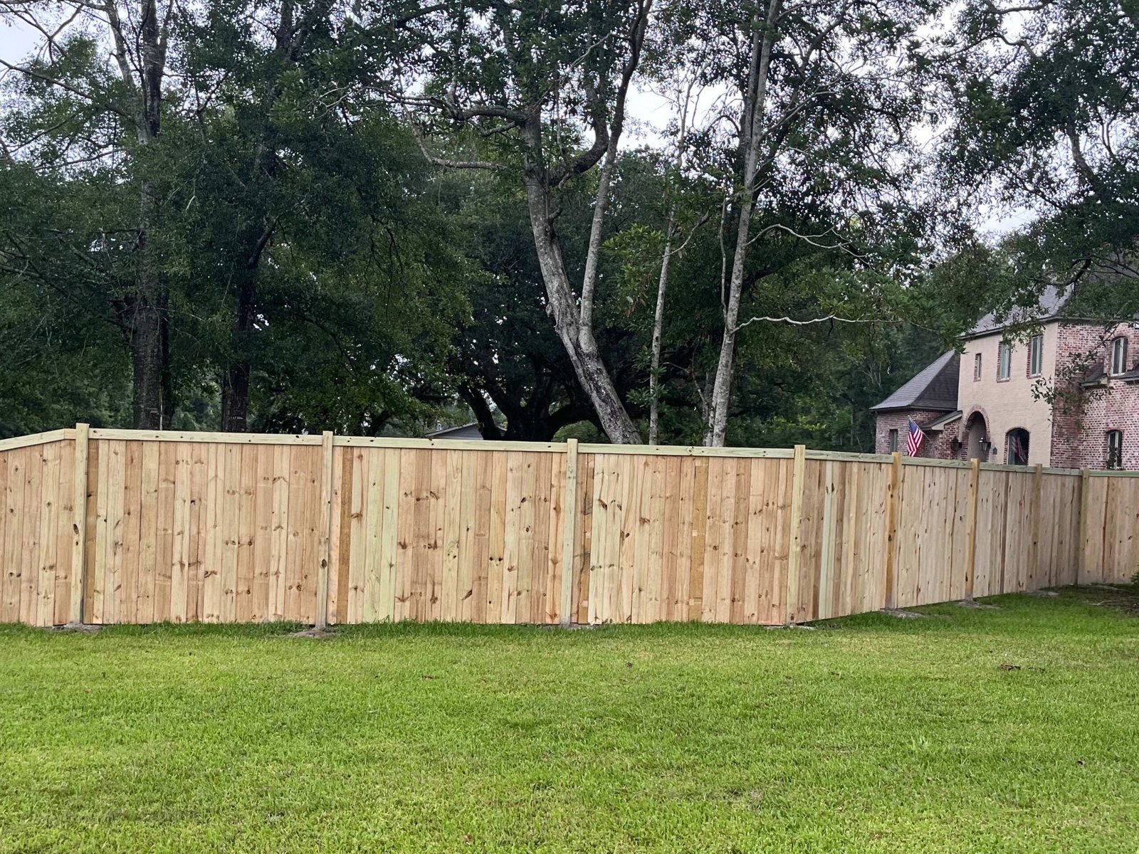 Exposed post privacy fence day one installation